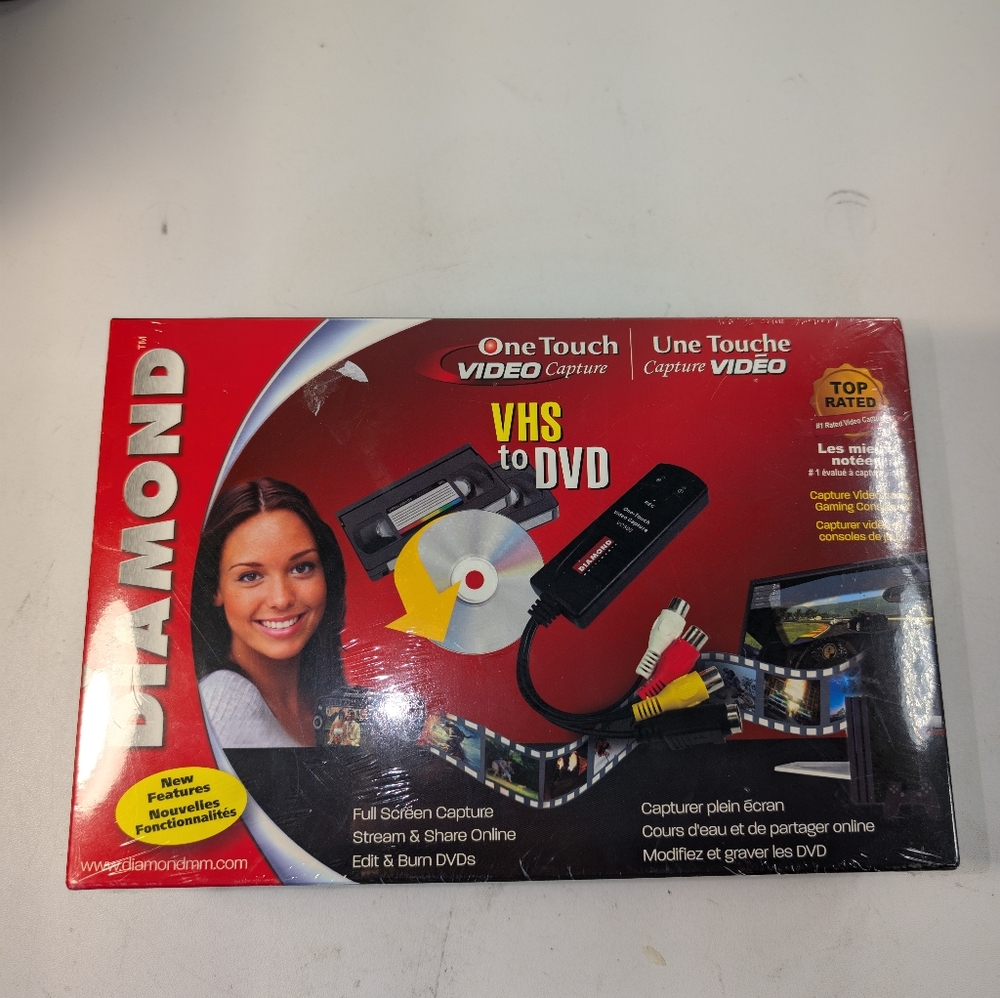 Diamond Multimedia VC500 USB 2.0 One Touch VHS to DVD Video Capture Device
